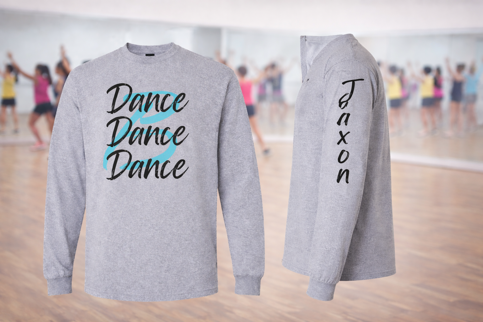 BDC Dance Dance Dance Crew Neck Long Sleeve Tee (w/ Name)